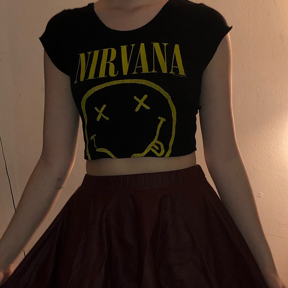 nirvana cropped shirt